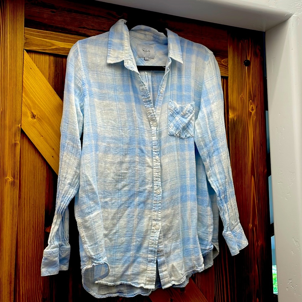 Rails Charli Plaid Linen Blend Shirt